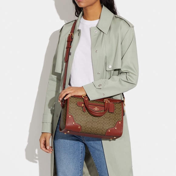 *NWOT* COACH Millie Satchel In Colorblock Signature Canvas - Picture 16 of 16